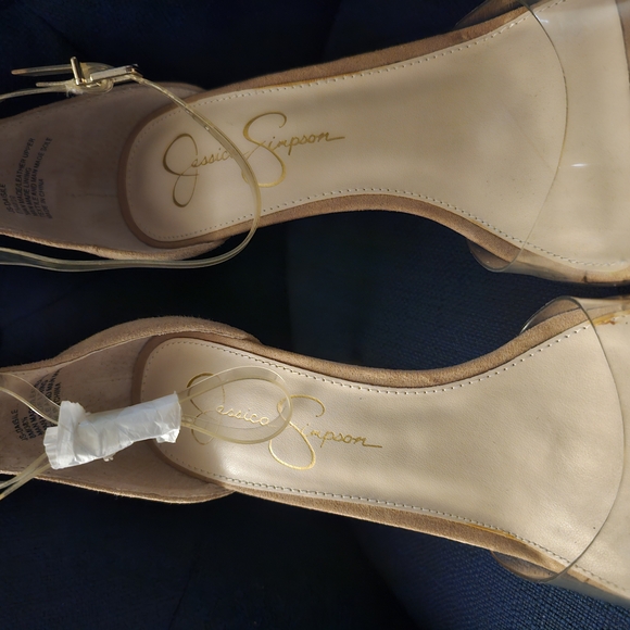 Tan Heels with Transparent Upper and Pointed Toe - Picture 11 of 12